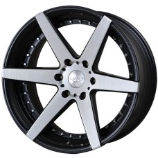 T306 20x9.5 6x139 ET25 Matt Black Polished inserts